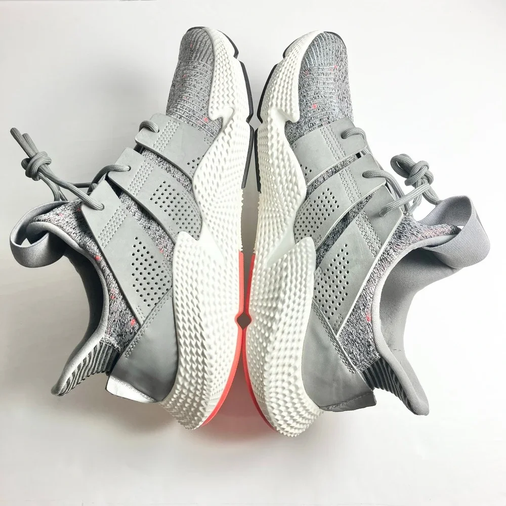 Adidas Prophere Shoes Men's Size 10 Running Sneakers Gray White Solar Red CQ3023